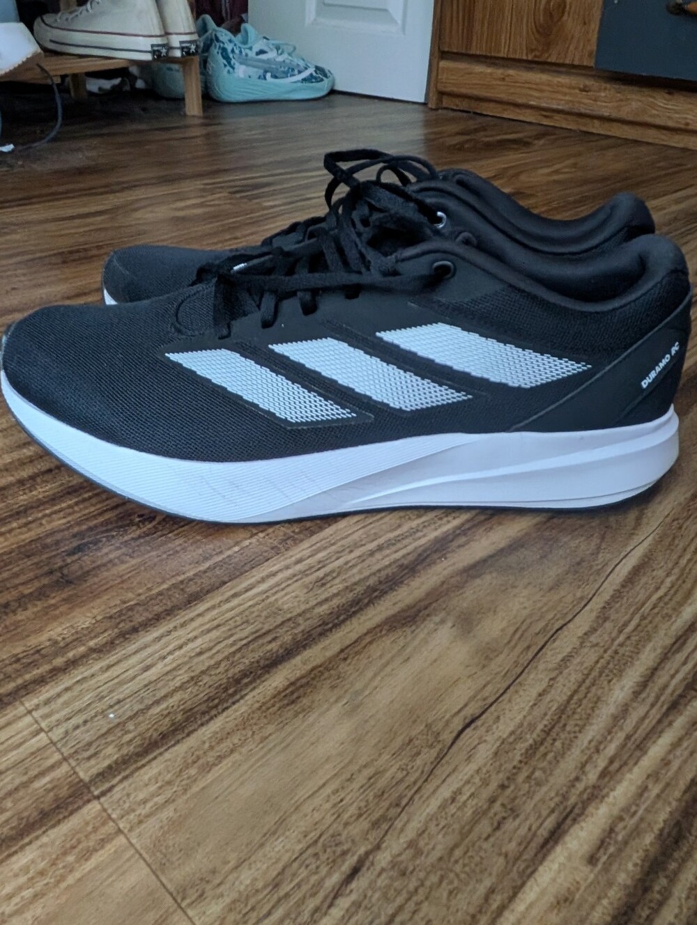 Adidas Men's Black & White Running Shoes